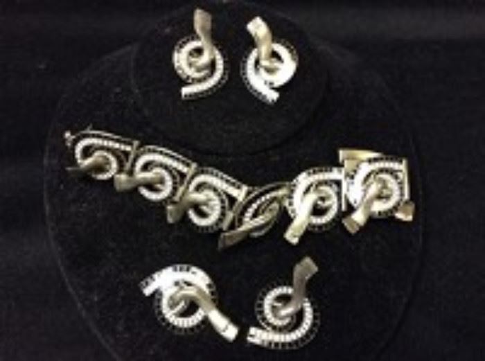 Margot De Taxco Enamel Jewelry Set