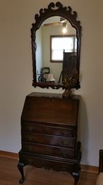 Beautiful secretary and mirror (antique)