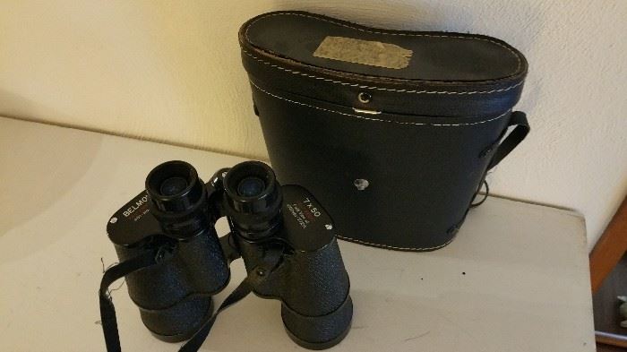 binoculars and case