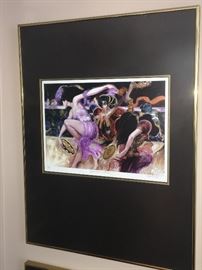 Martinique signed and numbered  lithograph  "Dancing on the Storm"