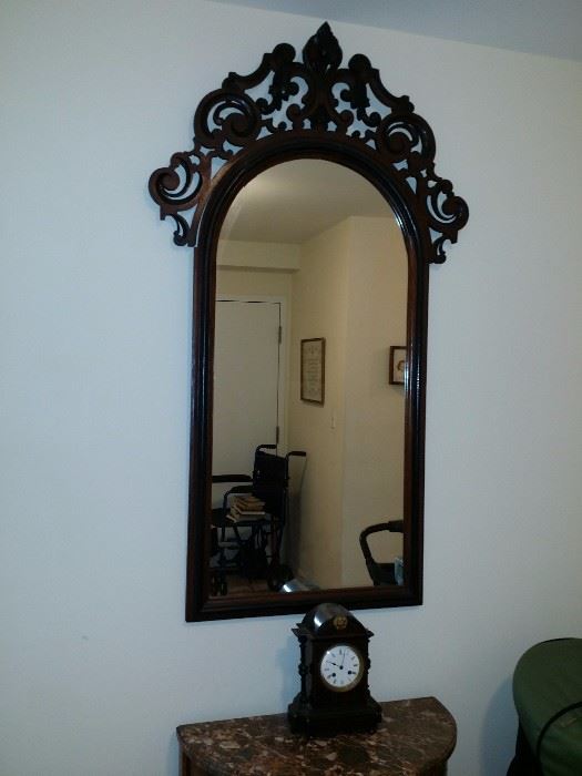 Very special cabinet and mirror. 