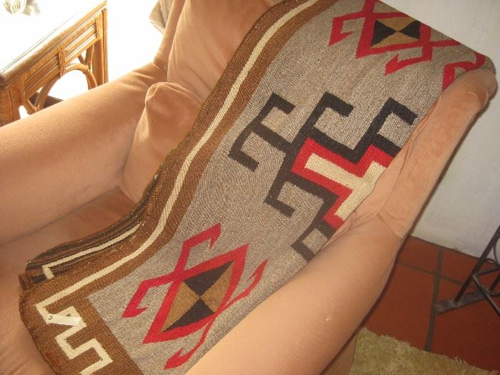 vintage Navajo blankets purchased in New Mexico in the 1950's