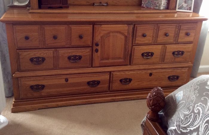 Long dresser with mirror 