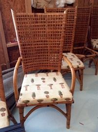 Set of 6 Rattan Chairs