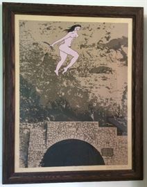 Lynne Seemeyer.  "Pink Lady".  Serigraph.  26 of 100 edition.  20x26.