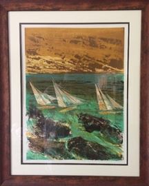 Signed Grafton.  "Emerald Sea #2".  Serigraph.  20x24.