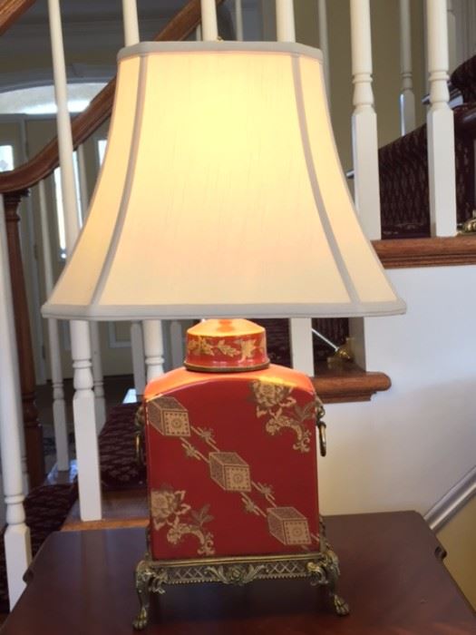 Asian lamp; 24 inches tall