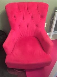 Hot Pink wing chair so cute!