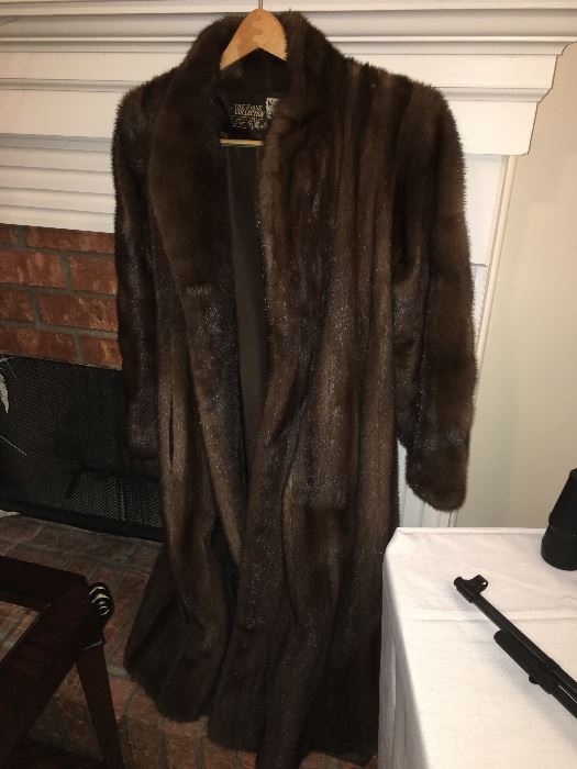 Full length small mink coat