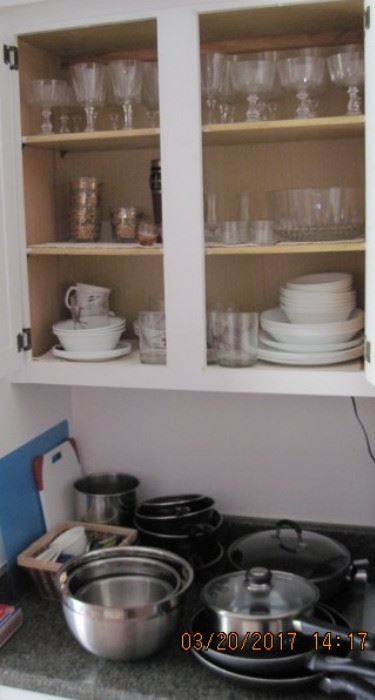Glassware , Dishes, pots and pans,stainless steel