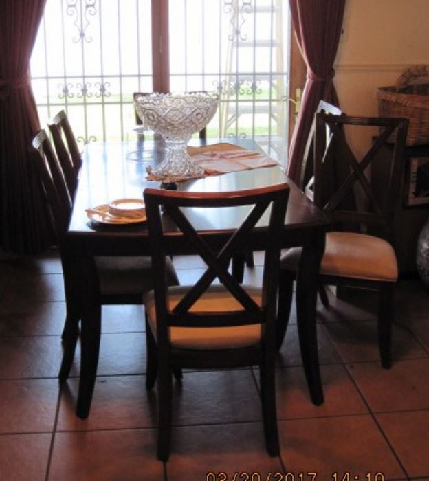 Dinning table and six chairs