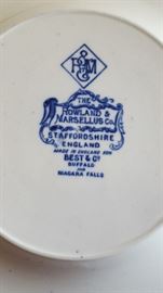 Antique STAFFORDSHIRE Niagara Falls R&M Co PLATE Rowland Marsellus 