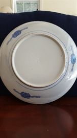 Blue and White Antique Chinese Bowl Plate Excellent Condition