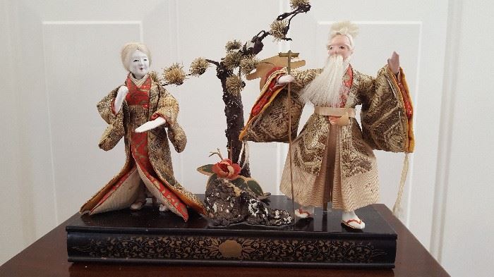 Antique Hina Matsuri Dolls Deities of Longevity