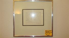 Howard Miller signed and numbered drawing #21 of 25.