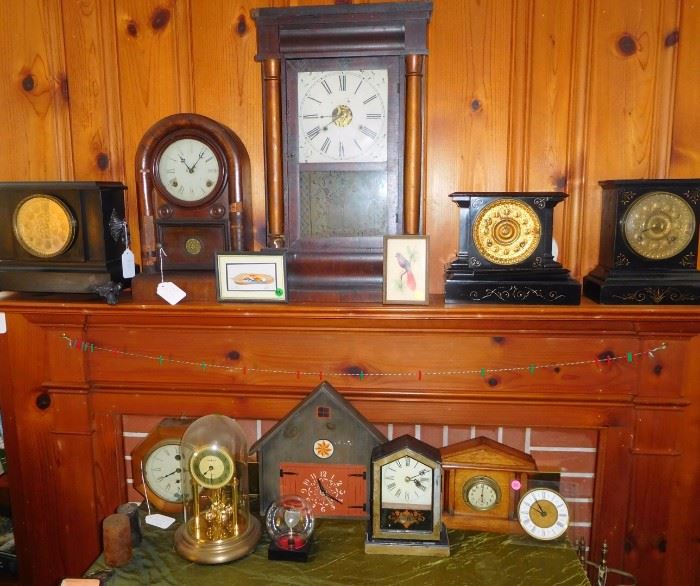Antique clocks from New Haven Clock company, Seth Thomas, and other great brands