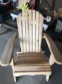 3 Brand Spanking new Raw Pine Adirondack chairs