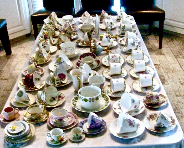 TONS OF ENGLISH CUPS & SAUCERS
