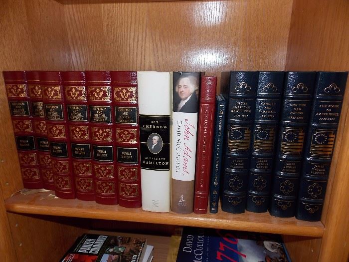 Jefferson and His Time (6) Volumes Dumas Malone, Leather back and Flexner James Thomas George Washington 4 Volumes Leather