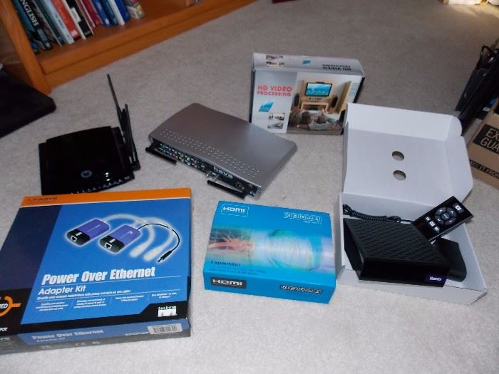 Ethernet, HDMI, linksys router, and more