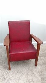 Vintage Wood/ Vinyl Child's Chair- Gardner, Mass. 