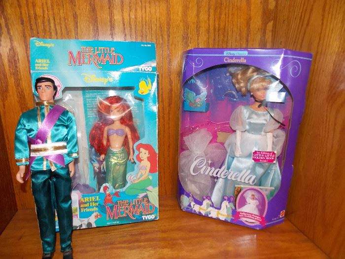 Vintage The Little Mermaid Ariel and her Friends Doll Tyco #1803 and Vintage Prince Eric Doll 3306 