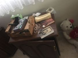 sewing cabinet full of supplies no machine