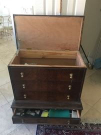 cedar chest top with bottom drawer 