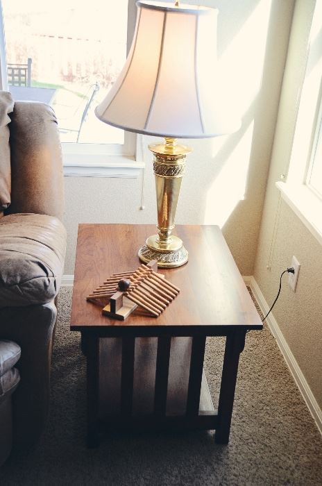Mission Style End Tables & Lamp