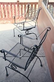 Plantation Patterns Wrought Iron Patio Table with 6 Chairs
