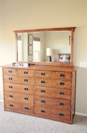Tall 12-Drawer Dresser with Mirror
