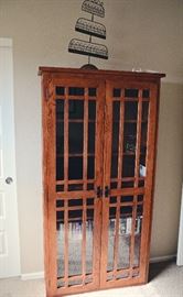 Mission Style Glass Door Bookcase
