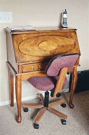 Secretary Desk with Wood Inlay
