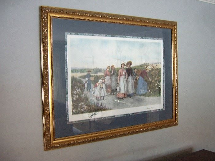 One of many framed prints.