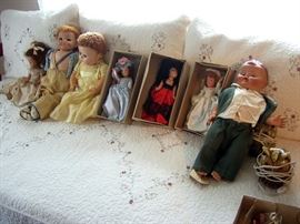Selection of dolls.