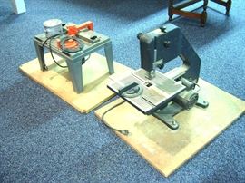 Band saw and router.