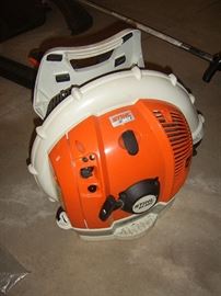 Back mounted blower.