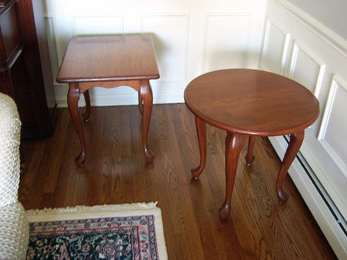 Amish built cherry end tables.