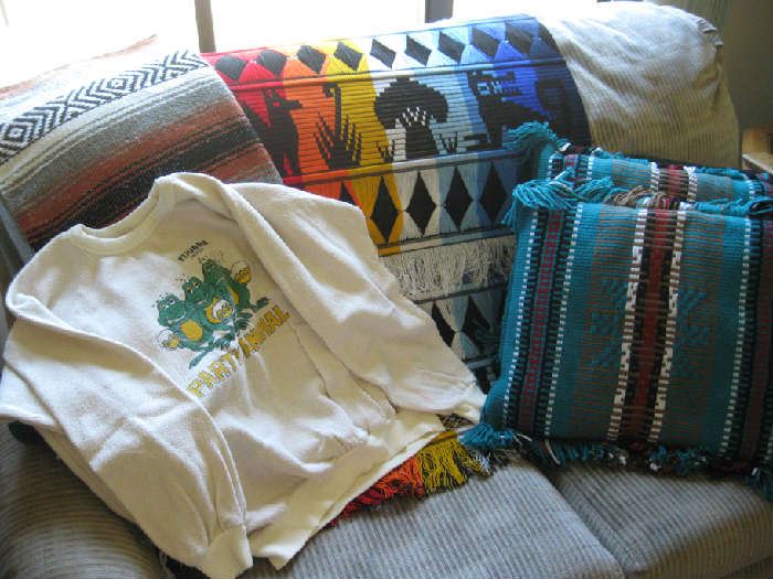 southwest look pillows and blankets