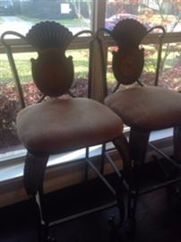 Two heavy duty counter height bar stools. 