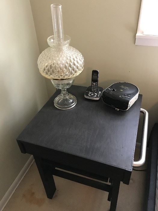 Side night table & lamp. Sold seperately