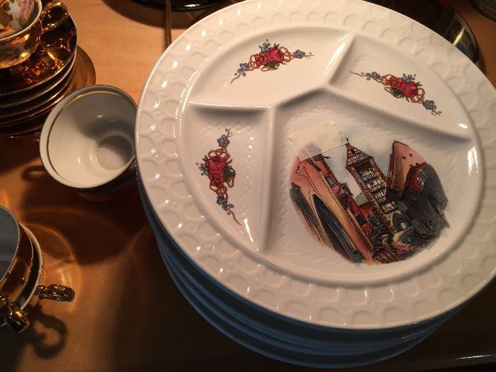 Set of divided dishes from Germany--very cute and the sauce doesn't go where it isn't supposed to!