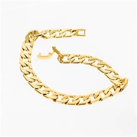 Gold Plated Chain Bracelet: A gold-plated chain bracelet.
