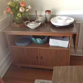 Rolling Bar cabinet with drop down leaves $ 100.00