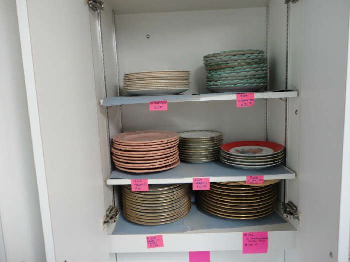 Various sets of dishware