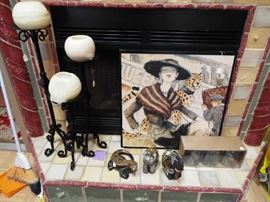 Nice candle stands & art
