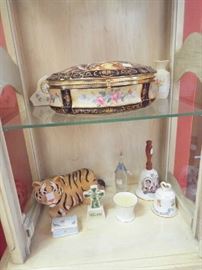 Curio full of nice knick knacks
