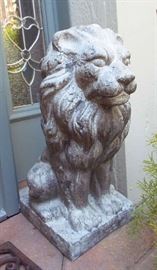 Lion yard art