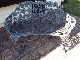 Cast iron garden bench