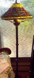 Stained-glass floor lamp
